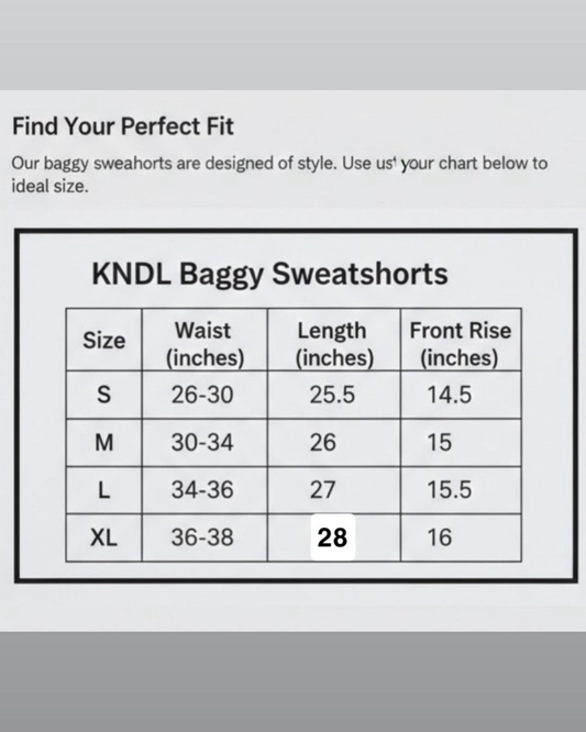 "KNDL" Baggy Sweatshorts